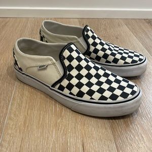 Vans Checkered Slip ons - womens 9